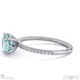 blue natural diamond oval cut pave engagement ring 18k white gold with 18k white gold metal and oval shape diamond