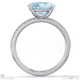 blue natural diamond oval cut pave engagement ring 18k white gold with 18k white gold metal and oval shape diamond