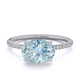 blue natural diamond oval cut pave engagement ring 18k white gold with 18k white gold metal and oval shape diamond
