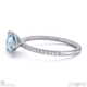 blue natural diamond pear cut pave engagement ring 9k white gold with 9k white gold metal and pear shape diamond