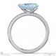 blue lab-grown diamond pear cut pave engagement ring 9k white gold with 9k white gold metal and pear shape diamond