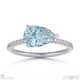 blue lab-grown diamond pear cut pave engagement ring 9k white gold with 9k white gold metal and pear shape diamond