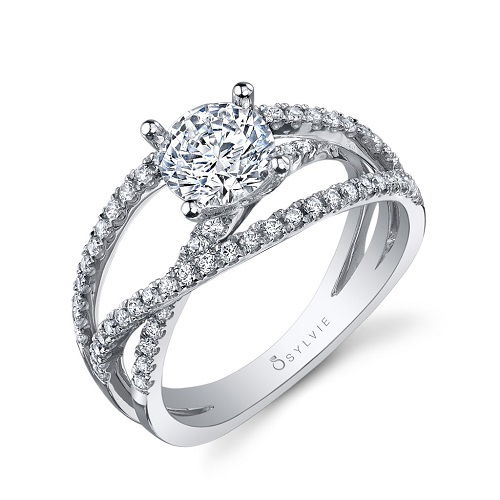 Spectacular Split Band Engagement Rings - Criss Cross