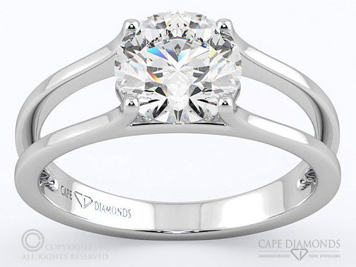 Exquisite Platinum Engagement Rings - Split Band