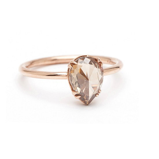 Get Inspired by These Delicate Engagement Rings - Champagne Pear Get Inspired by These Delicate Engagement Rings - Champagne Pear