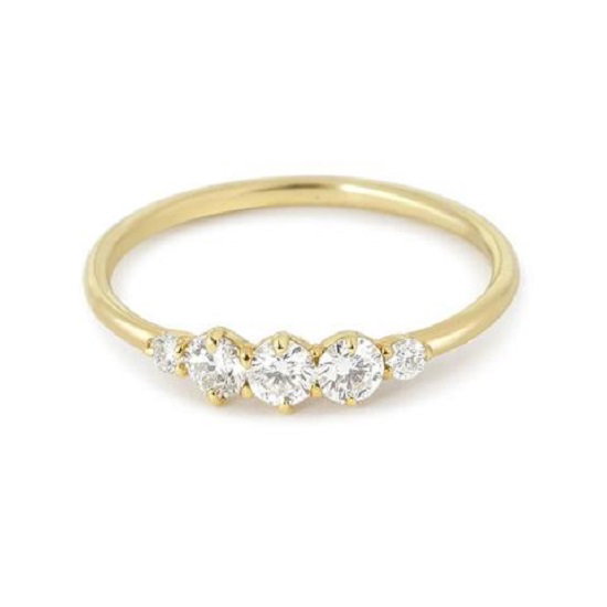 Get Inspired by These Delicate Engagement Rings - Five Stone Get Inspired by These Delicate Engagement Rings - Five Stone