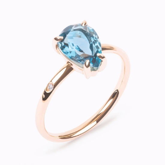 Rose Gold and Blue Topaz
