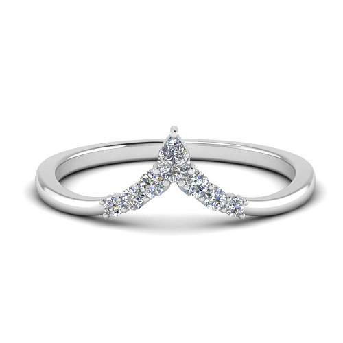 Elegant Shaped Band Engagement Rings to Inspire - Delicate Chevron