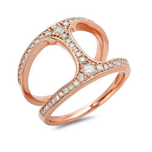 Elegant Shaped Band Engagement Rings to Inspire - H Shape