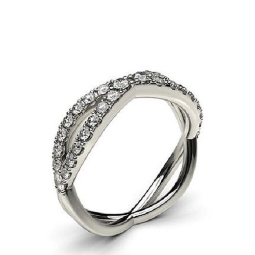 Elegant Shaped Band Engagement Rings to Inspire - Pave Twists