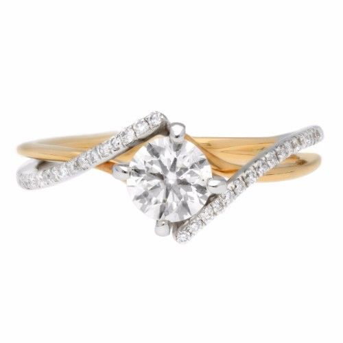 Elegant Shaped Band Engagement Rings to Inspire - Two Tone