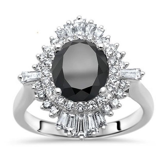 Fall in Love with These Enchanting Ballerina Engagement Rings - Black Diamond Oval Fall in Love with These Enchanting Ballerina Engagement Rings - Black Diamond Oval
