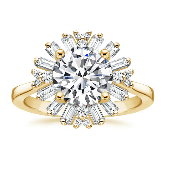 Fall in Love with These Enchanting Ballerina Engagement Rings - Yellow Gold Cluster Fall in Love with These Enchanting Ballerina Engagement Rings - Yellow Gold Cluster