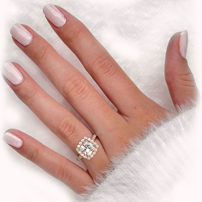 Cushion Cut Rose Gold Engagement Rings