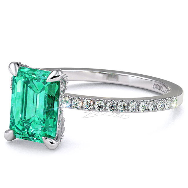 Platinum Tourmaline Engagement Rings