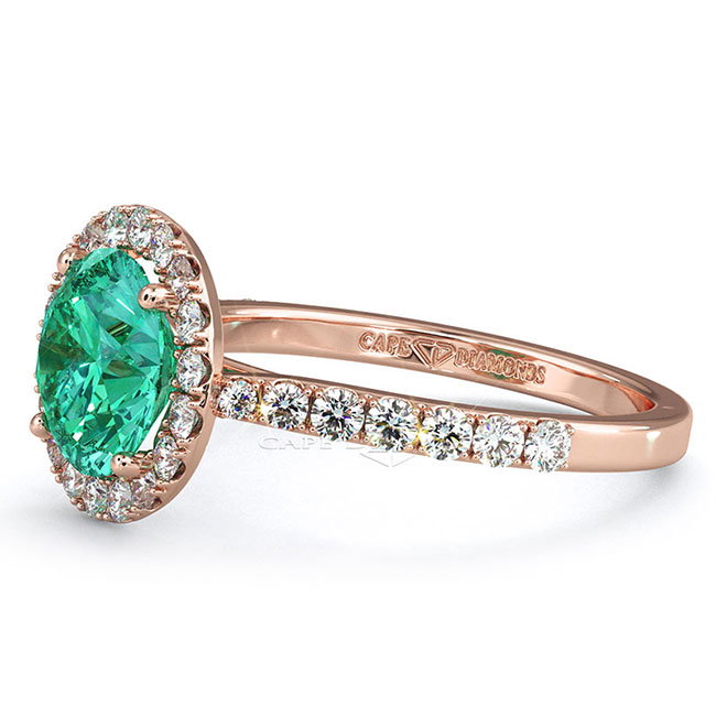 Rose Gold Emerald Engagement Rings