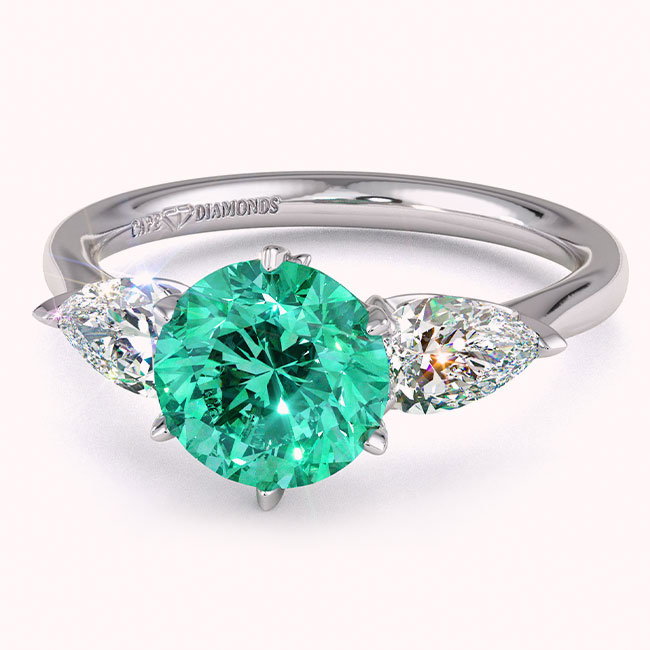 Trilogy Emerald Engagement Rings