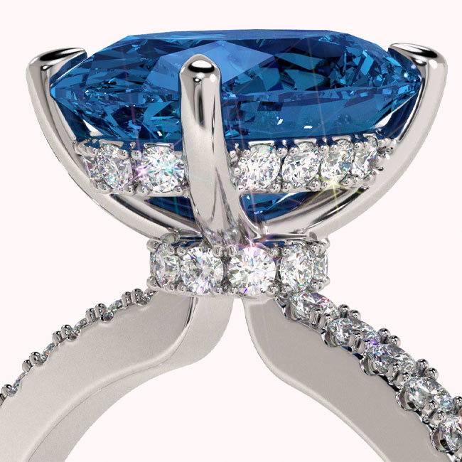 Hidden Halo Sapphire Engagement Rings