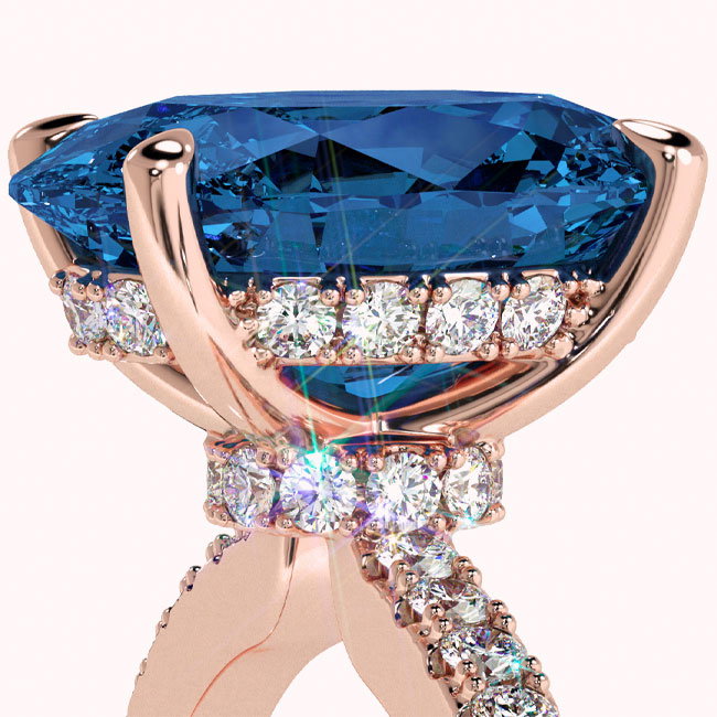 Hidden Halo Sapphire Engagement Rings