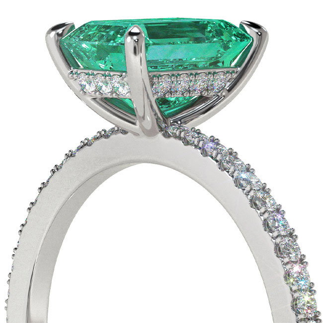Platinum Tourmaline Engagement Rings