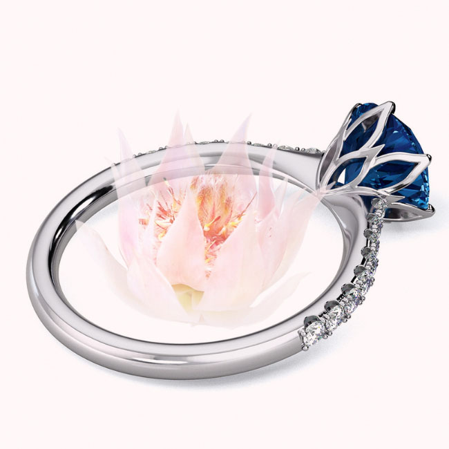 Fynbos Floral Sapphire Engagement Rings