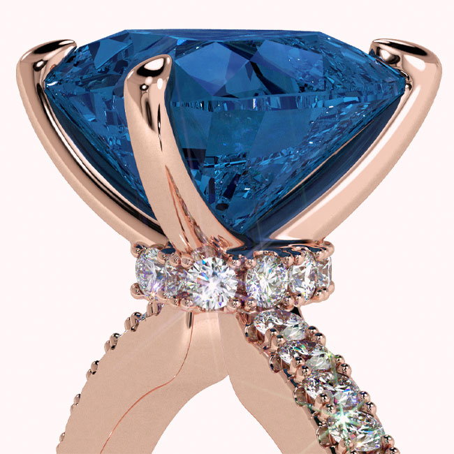 Rose Gold Sapphire Engagement Rings