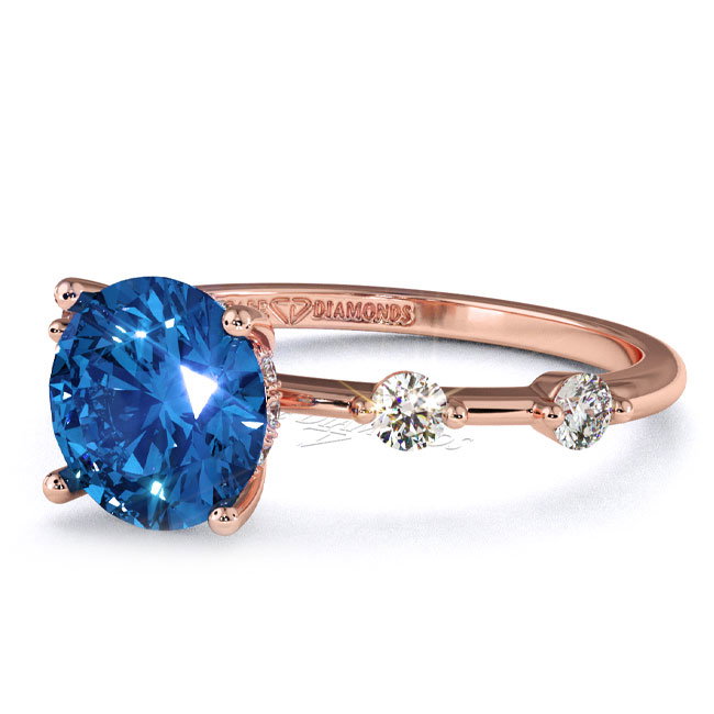 Rose Gold Sapphire Engagement Rings
