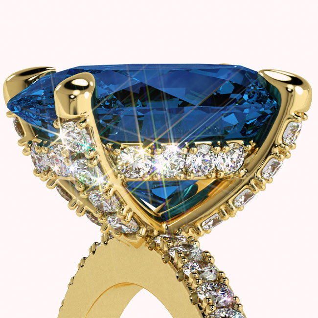 Yellow Gold Sapphire Engagement Rings