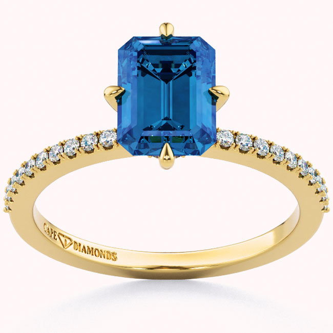 Yellow Gold Sapphire Engagement Rings