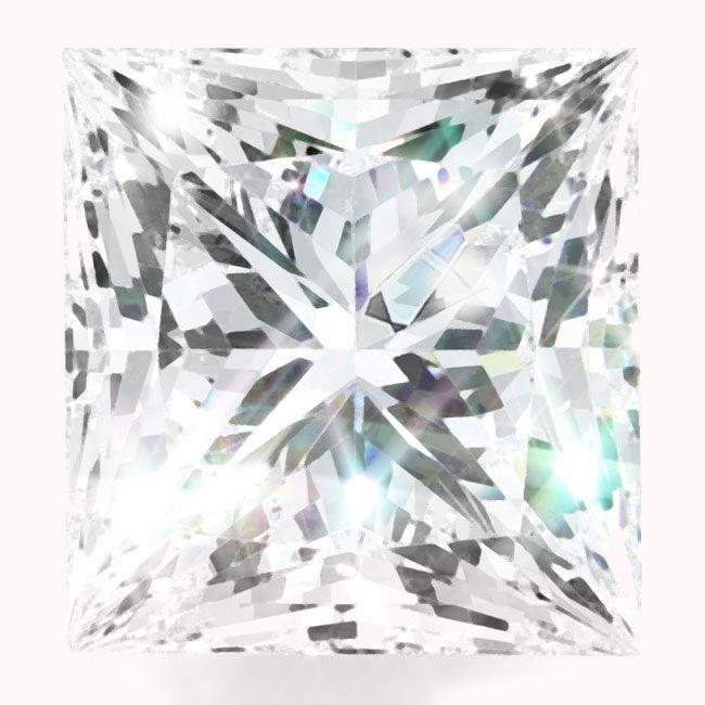 1.0ct Princess Natural Diamonds