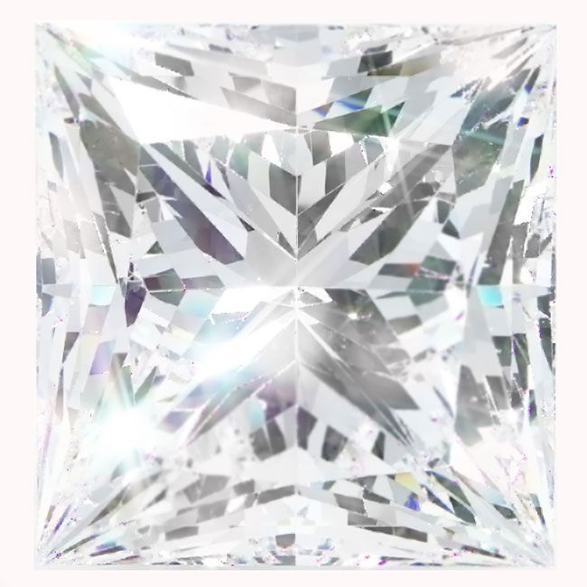 3.0ct Princess Natural Diamonds