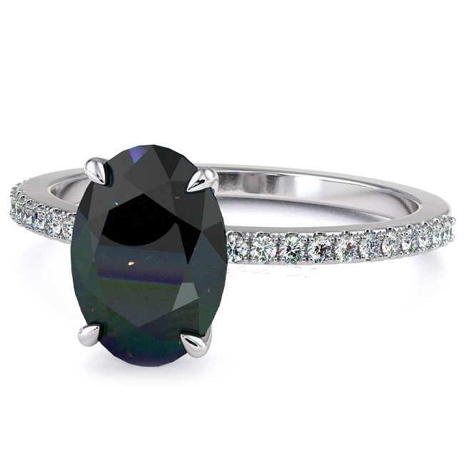 Platinum Black Diamond Engagement Rings