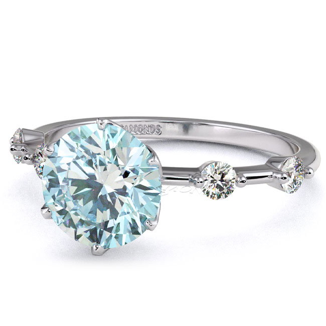 Light Blue Diamond Trending Engagement Rings