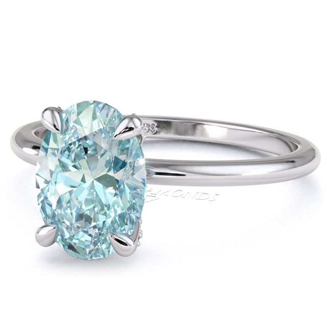 Fancy Blue Diamond Engagement Rings