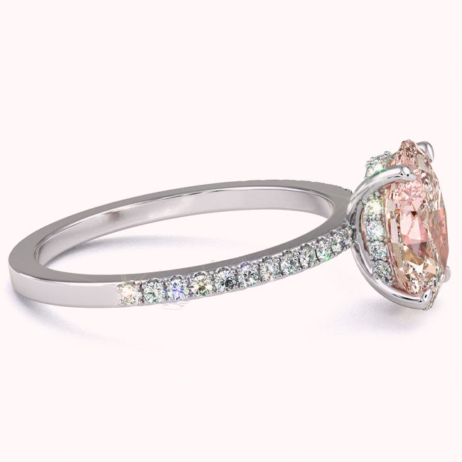 Pink Diamond Platinum Engagement Rings
