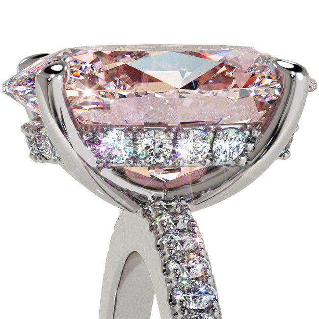 Pink Diamond Platinum Engagement Rings