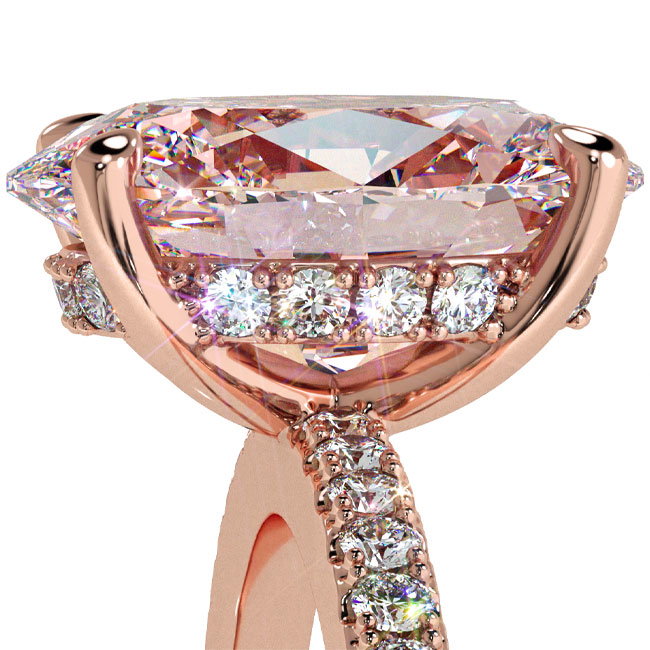 Pink Diamond Rose Gold Engagement Rings