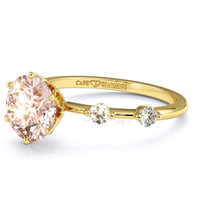 Trending Pink Diamond Yellow Gold Engagement Rings