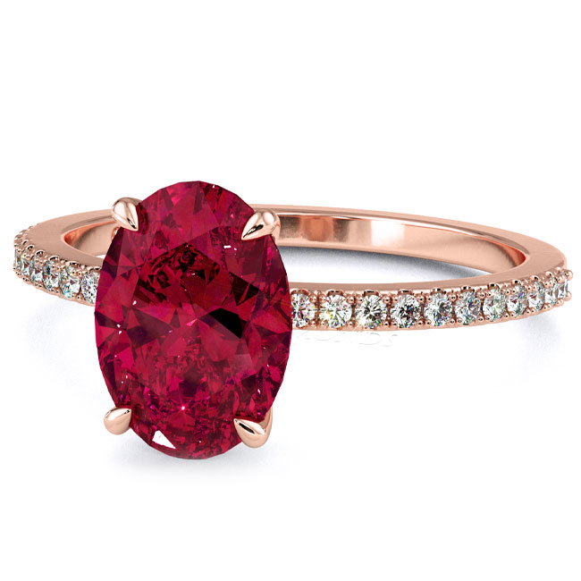 Rose Gold Ruby Engagement Rings