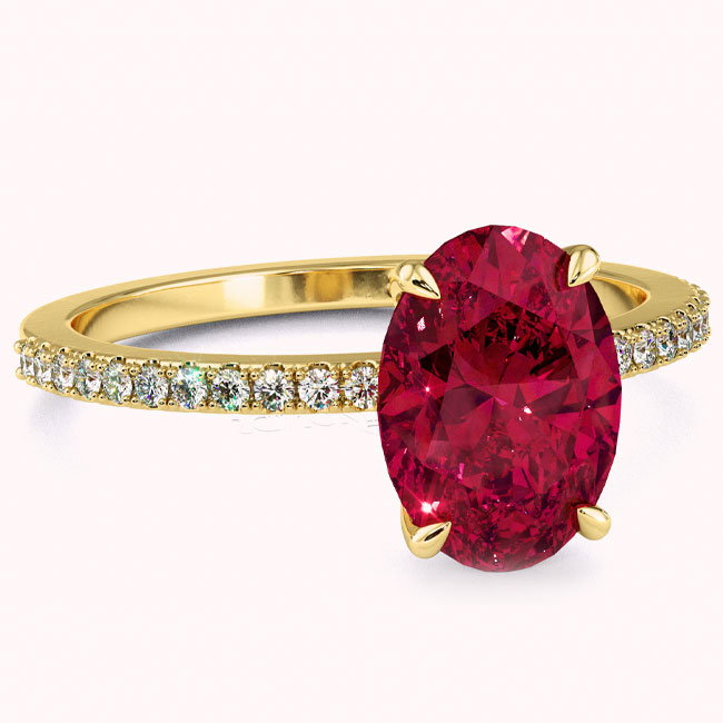 Yellow Gold Ruby Engagement Rings