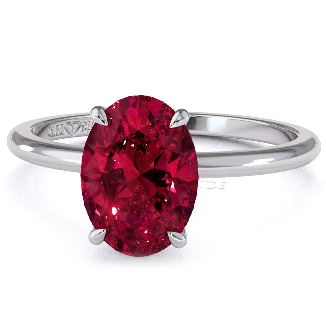 Solitaire Ruby Engagement Rings