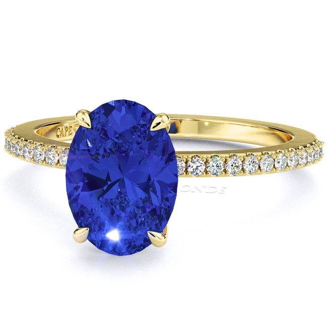Side Stone Tanzanite Engagement Rings