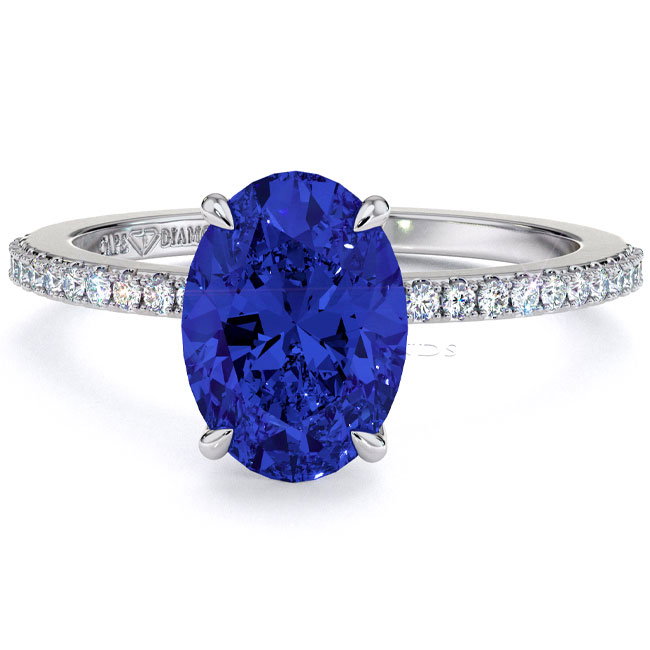 Side Stone Tanzanite Engagement Rings