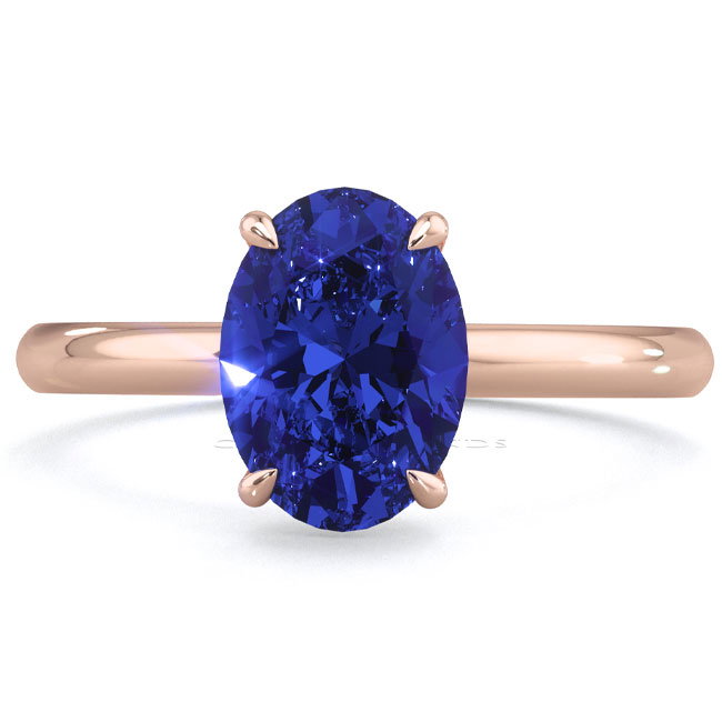 Solitaire Tanzanite Rose Gold Engagement Rings