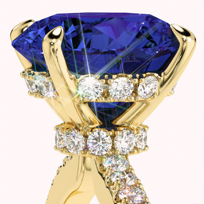 Yellow Gold Tanzanite Engagement Rings