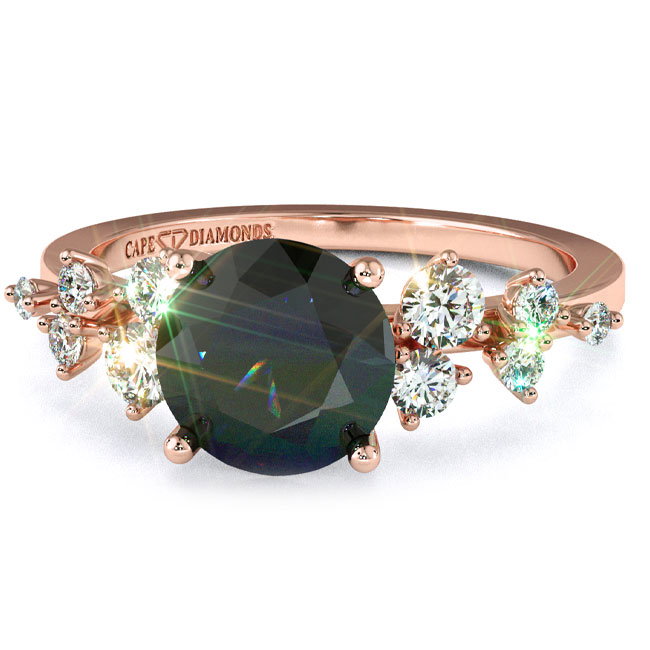 Trending Rose Gold Black Diamond Engagement Rings