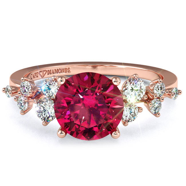 Trending Rose Gold Ruby Engagement Rings