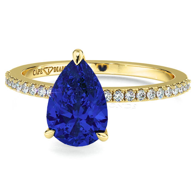 Trending Yellow Gold Tanzanite Engagement Rings