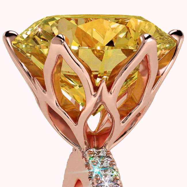Rose Gold Yellow Diamond Engagement Rings