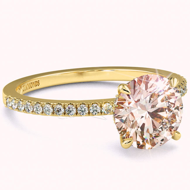 Yellow Gold Morganite Engagement Rings